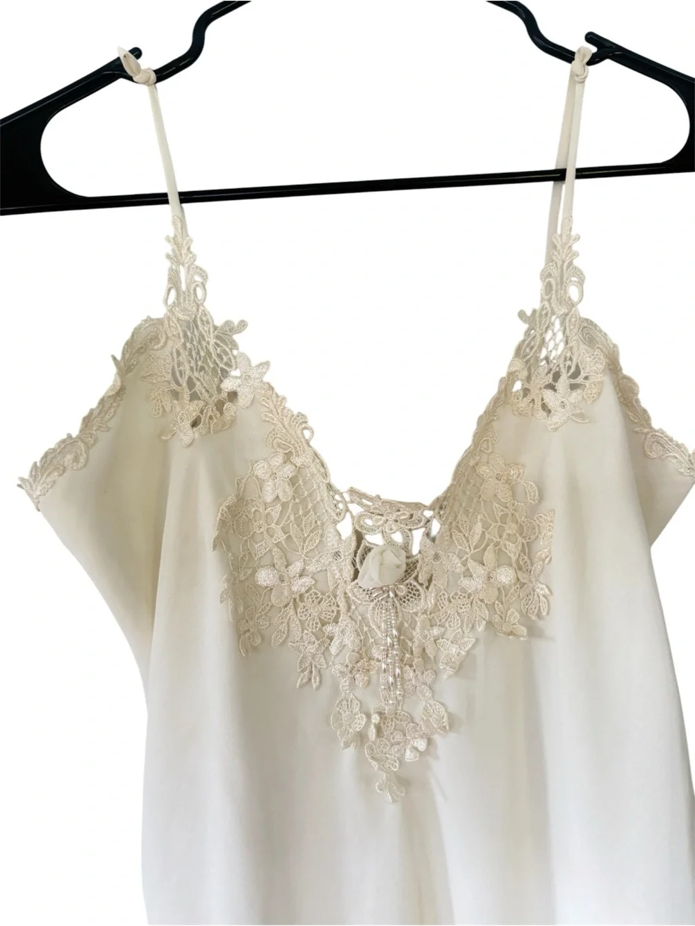 lingerie cacique Lace-Trim Ivory Slip Dress